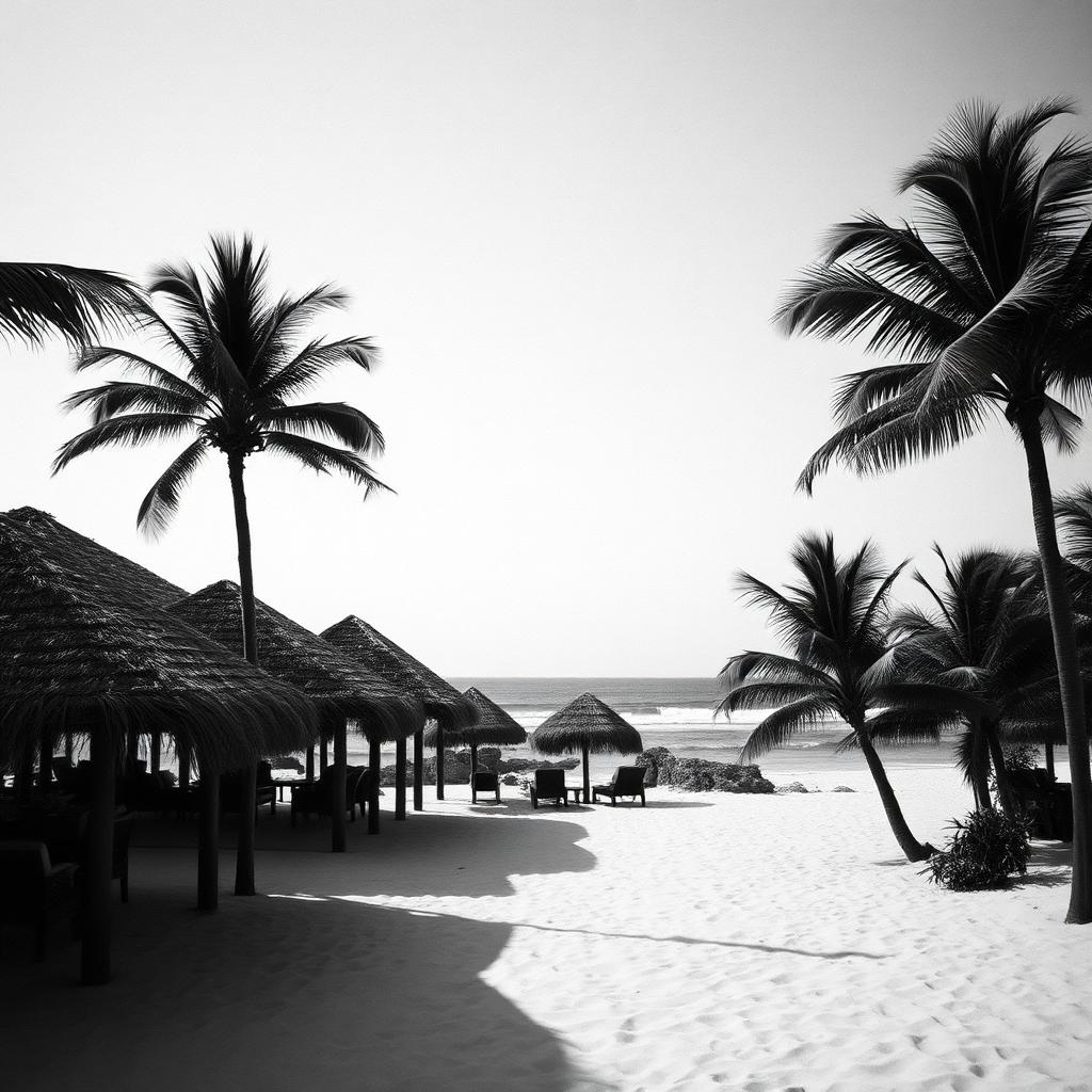 Tulum — black and white editorial photograph